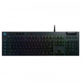 Tipkovnica Logitech G815, gaming, LIGHTSYNC RGB, mehanička-tactile, žičana, aluminijska, crna