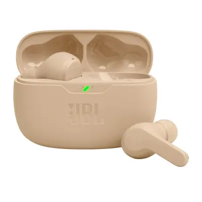 Slušalice bluetooth potpuno bežične JBL Vibe BEAM bež