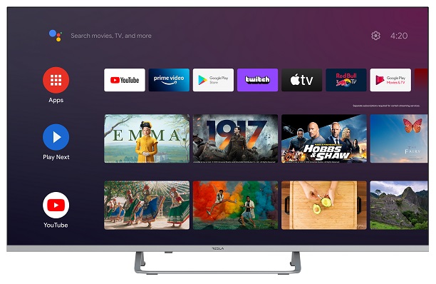TV TESLA 50E635SUS, 127cm (50"), VA 10bit, 4K UHD Smart TV, Android TV