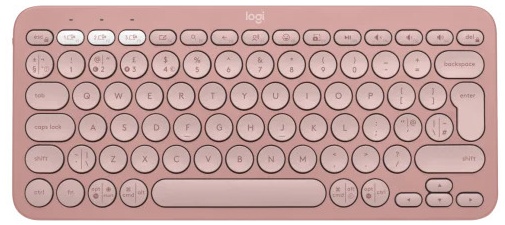 Tipkovnica Logitech Pebble Keys 2 K380s, bežična, roza