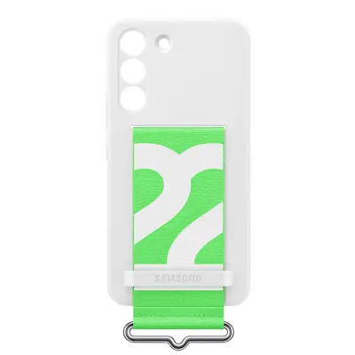 Silikonska maska s remenom za Samsung Galaxy S22+ bijela EF-GS906TWEGWW