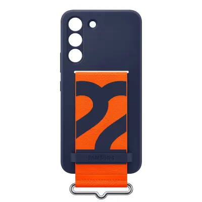 Silikonska maska s remenom za Samsung Galaxy S22+ navy plava EF-GS906TNEGWW