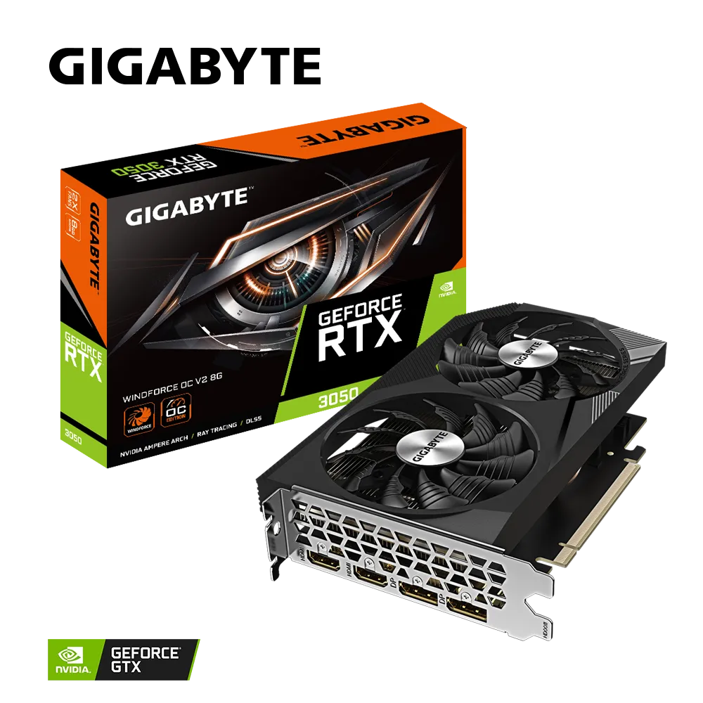 Gigabyte GF RTX3050 WF2 OC V2, 8GB GDDR6