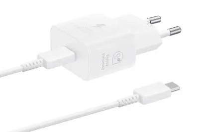 Punjač Samsung T2510 25W Fast Charge USB-C bijeli odvojivi kabel EP-T2510XWEGEU