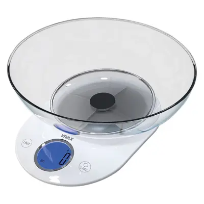 Vaga kuhinjska Vivax KS-505BW, bijela, sa posudom