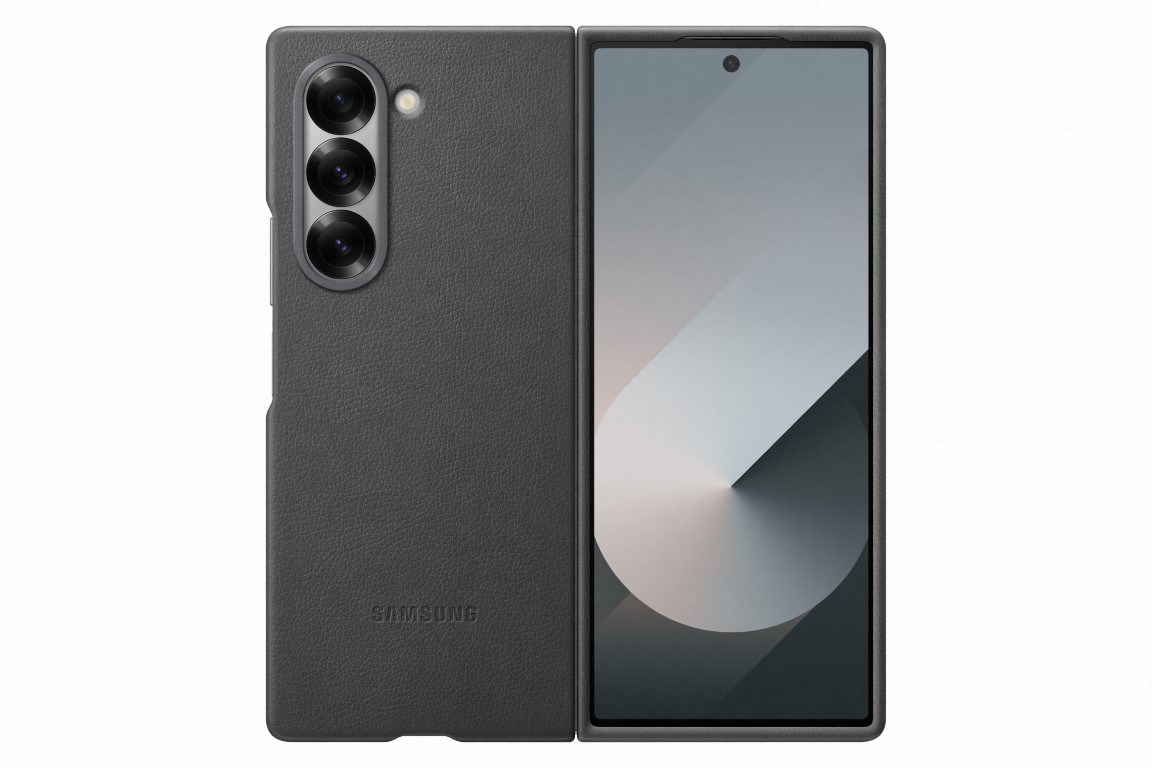 Kožna maska za Samsung Galaxy Fold6 siva EF-VF956PJEGWW
