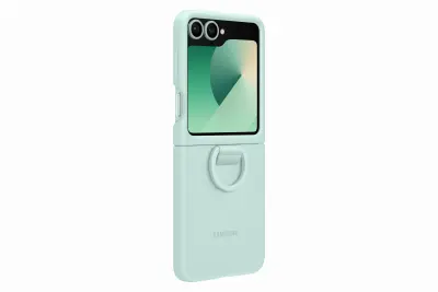 Silikonska maska s prstenom za Samsung Galaxy Galaxy Z Flip6 menta zelena EF-PF741TMEGWW