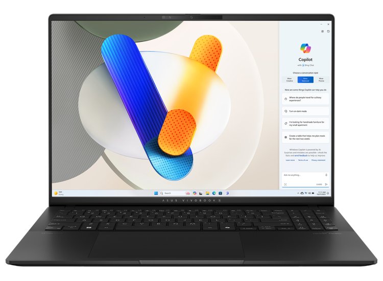 Laptop ASUS Vivobook S 16 OLED, M5606WA-MX016W, 40,6 cm (16,0") 3.2K OLED 120Hz, AMD Ryzen AI 9 HX, 32 GB RAM, 1 TB SSD, AMD Radeon 890M, W11H