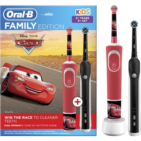 Četkica za zube OralB PRO 1 700 BLACK + D100 CARS DUO PACK