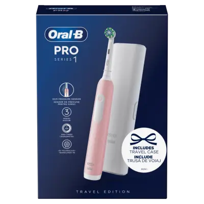 Četkica za zube OralB PRO 1 BLACK + Travel Case