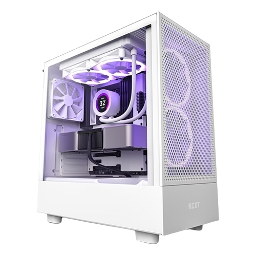 NZXT H5 Flow, bijelo bez napajanja, ATX