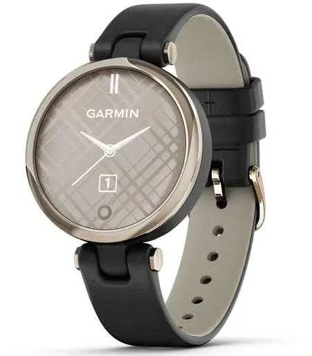 Pametni fitness sat Garmin Lily Classic black kožni remen