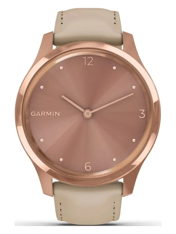 Pametni fitness sat Garmin vivomove Style Rose Gold Light- leather
