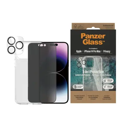 PanzerGlass Bundle iPhone 14 Pro Max 3u1 - Privacy staklo, okvir za mobitel i kameru