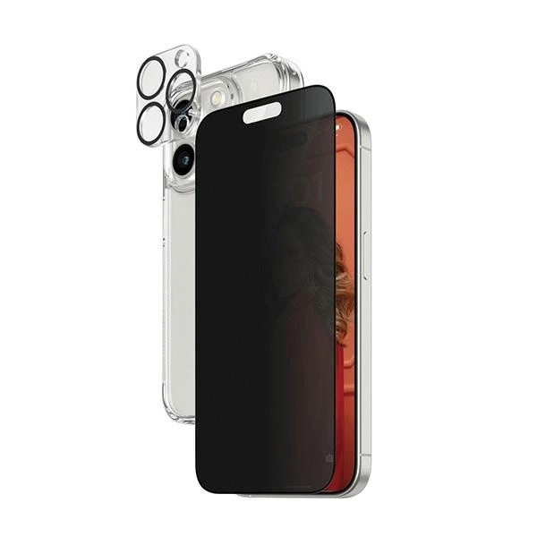 PanzerGlass Bundle iPhone 15 Pro Max 3u1 - Privacy staklo, okvir za mobitel i kameru