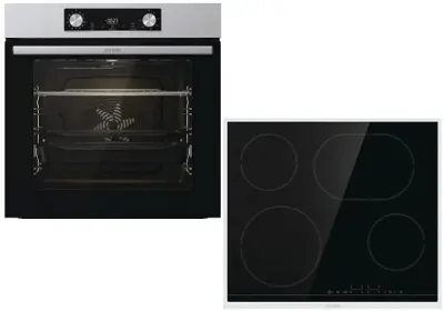 Pećnica ugradbena i staklokeramička ploča Gorenje STEEL STEAM SET
