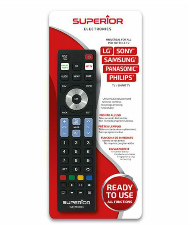 SUPERIOR UNIVERZALNI DALJINSKI UPRAVLJAČ 5U1 LG/SAMSUNG/SONY/PANASONIC/PHILIPS