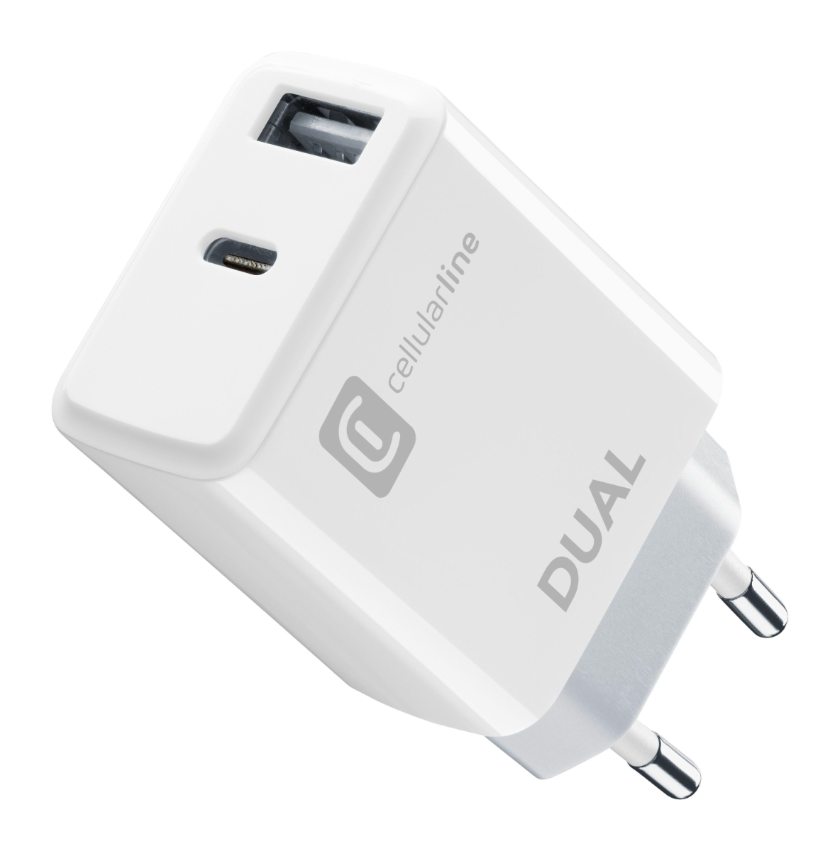 CELLULARLINE KUĆNI PUNJAČ IPHONE DUAL USB-A I USB-C 20W