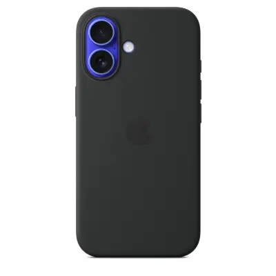 Apple iPhone 16 silicone case with MagSafe Black