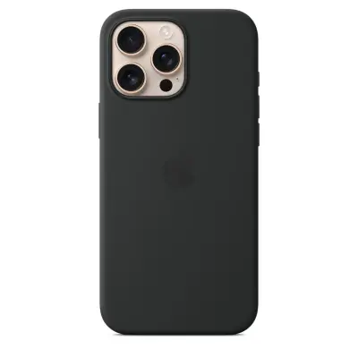 Apple iPhone 16 Pro Max silicone case with MagSafe Black