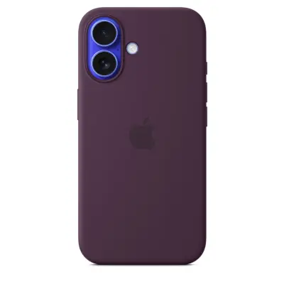 Apple iPhone 16 Pro Max silicone case with MagSafe Plum