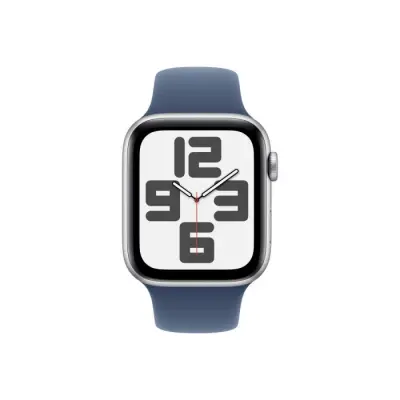 Apple Watch SE2 v3 GPS 44mm Silver Alu Case with Denim Sport Band - M/L
