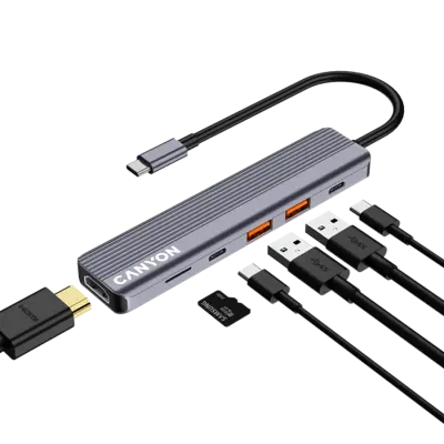 Canyon Docking station DS-17 6in1 4k USB-C Grey