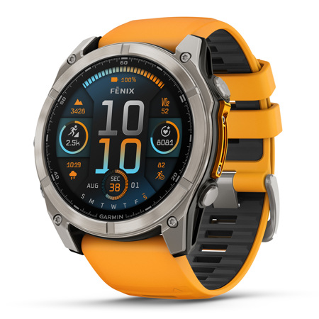 Pametni Outdoor sat Garmin Fenix 8 51 mm Solar Sapphire Spark Orange Graphite DLC Tit
