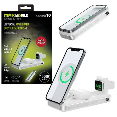 MAXMOBILE POWER BANK TM10000 WIRELESS MAGSAFE 10000mAh bijeli