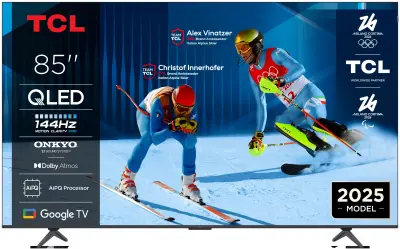 TV TCL 85P8K, 215.9cm (85"), QLED, 4K UHD SMART TV, GOOGLE TV