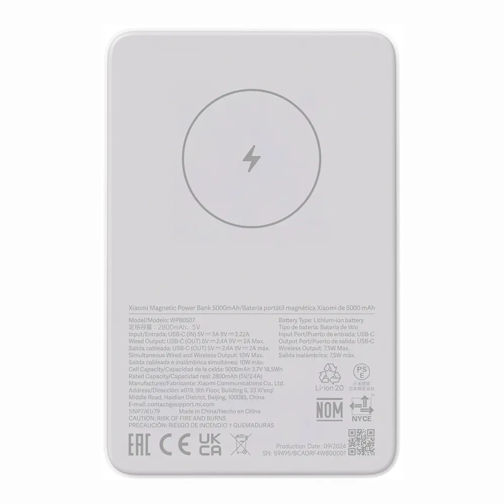 Power Bank Xiaomi Magnetic 5000 mAh