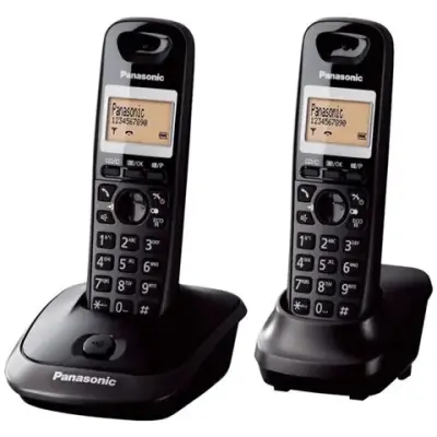 Telefon Panasonic KX-TG2512FXT crni, 2 slušalice