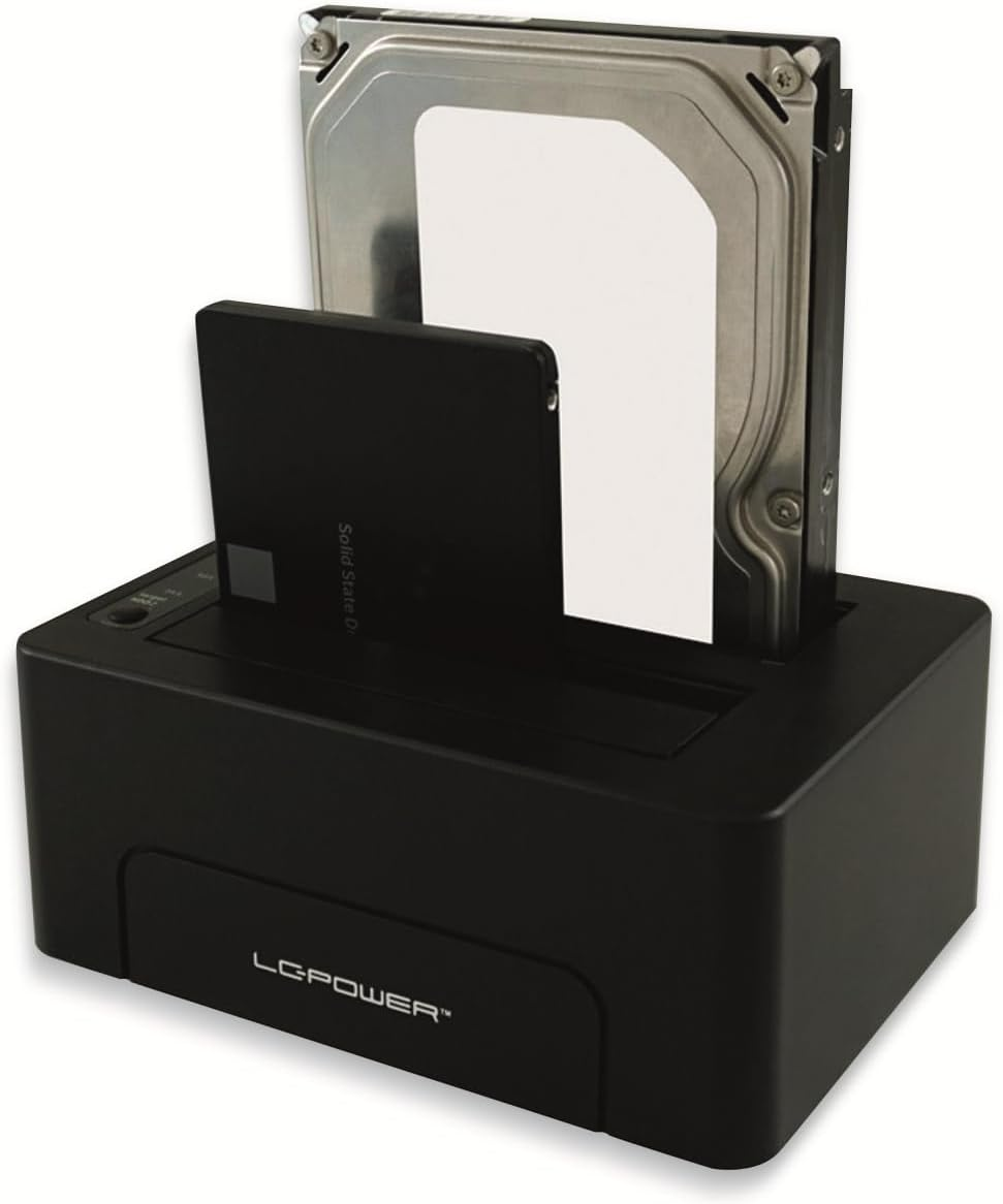 LC-Power LC-DOCK-CHDD docking station,Type C2,5"/3,5" SATA HDDs/SSDs,
