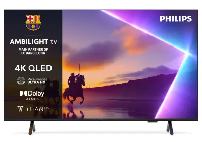 TV PHILIPS 55PUS8510, 139.7cm (55"), QLED, UHD 4K Smart TV, Titan OS - Ambilight