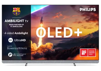 TV PHILIPS 55OLED910/12, 139.7cm (55"), OLED+, 4K UHD, VRR 144Hz, Smart TV, 4 strane Ambilight, Bowers & Wilkins zvuk