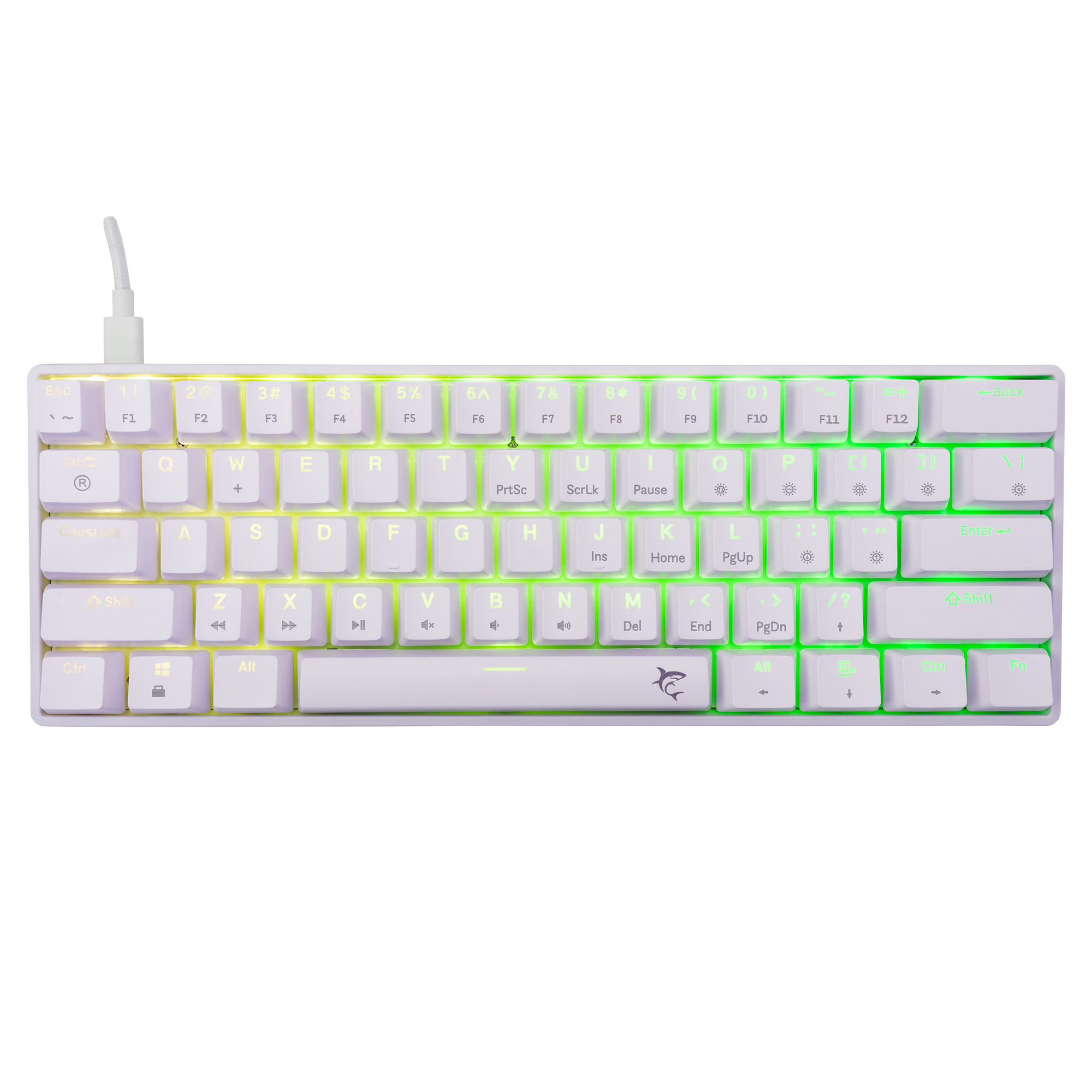 Tipkovnica WHITE SHARK GK-004231 Shinobi 2, bijela, mehanička, US layout, Brown Switch