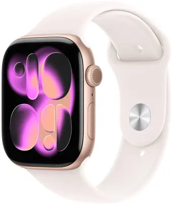 Apple Watch S11 GPS 42mm Rose Gold Aluminium Case with Light Blush Sport Band - S/M