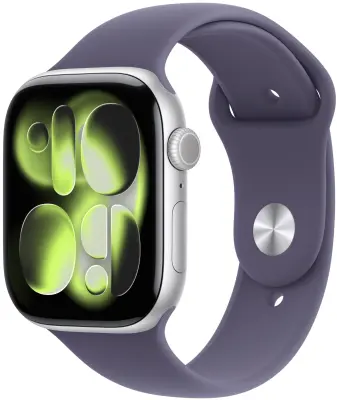 Apple Watch S11 GPS 42mm Silver Aluminium Case with Purple Fog Sport Band - S/M