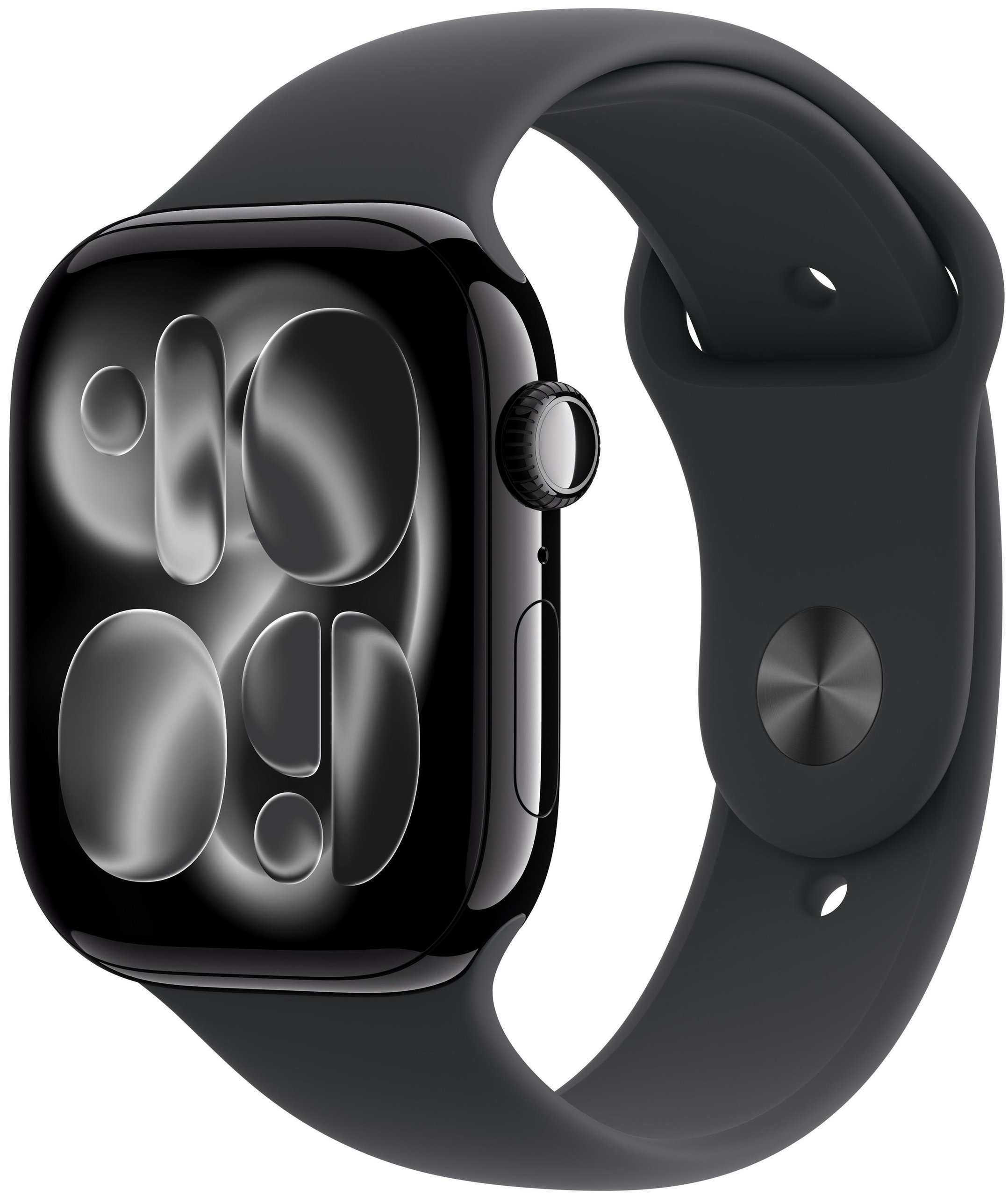 Apple Watch S11 GPS 46mm Jet Black Aluminium Case with Black Sport Band - M/L