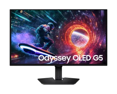 SAMSUNG 27" Odyssey OLED G5 Gaming Monitor LS27FG504SUXEN, QD-OLED 2K/QHD, 180Hz, 0.03ms, AMD FreeSync, nVidia G-Sync, DisplayPort, 2x HDMI, USB Hub