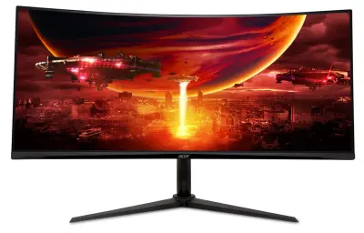Monitor 34'' ACER Nitro ED340CUR, UM.CE0EE.009, VA UWQHD, 200Hz, 5ms, AMD FreeSync, 2x HDMI, DisplayPort, Zvučnici, Zakrivljen