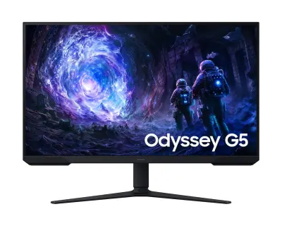 SAMSUNG 32" Odyssey G5 Gaming Monitor LS32FG510EUXEN, VA 2K/QHD, 180Hz, 1ms, AMD FreeSync, DisplayPort, 2x HDMI, USB Hub, Pivot