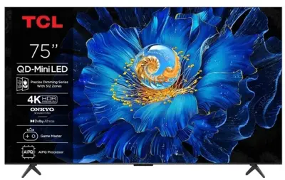 TV TCL QD-Mini LED 75C6KS, Smart, Google TV