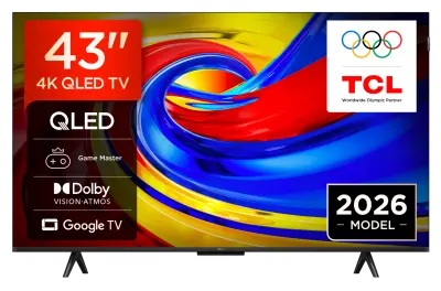 Televizor TCL 43P7L 2026, 109 cm (43"), QLED, Google TV