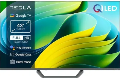 TV Tesla Q43E665GFSS, 109.2cm (43") , QLED Smart TV, Google TV