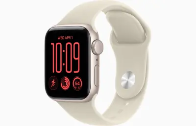 Apple Watch SE3 v2 GPS 40mm Starlight Aluminium Case with Sand Sport Band - S/M