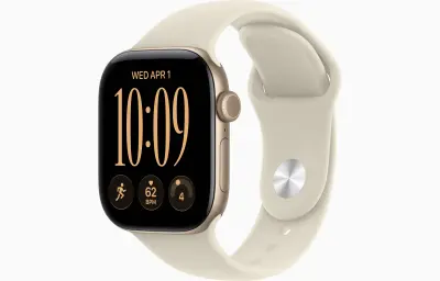 Apple Watch Series 12 GPS 42mm Light Gold Aluminium Case with Sand Sport Band - S/M