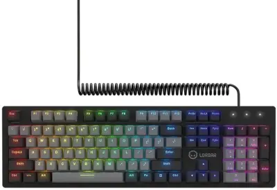 Tipkovnica LORGAR Azar 514, RGB, EN, crna