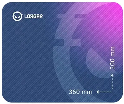 Podloga za miš LORGAR Main 133, 360 x 300 mm, ljubičasta