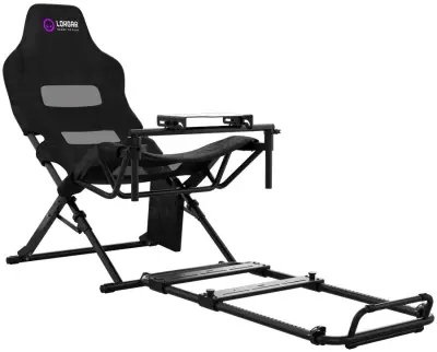 Sim racing kokpit LORGAR FLEX RAF1 Advanced, sklopivi, crni